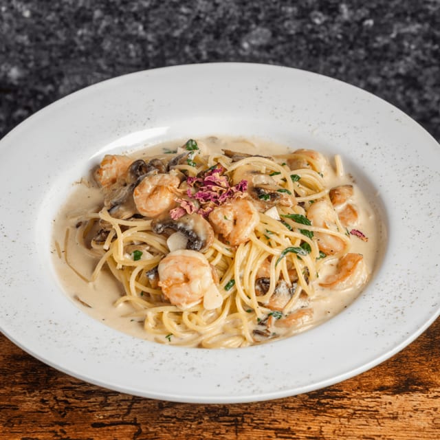 Spaghetti Con Scampi.
