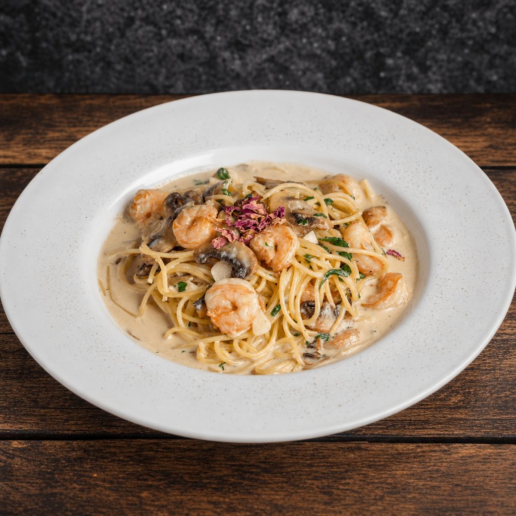 Spaghetti Con Scampi.
