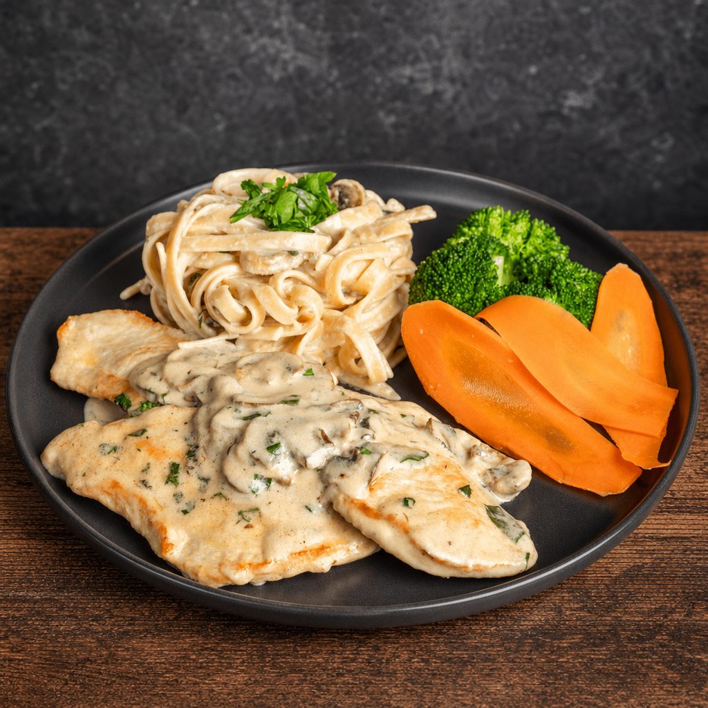 Chicken Cutlet Al Fungi.