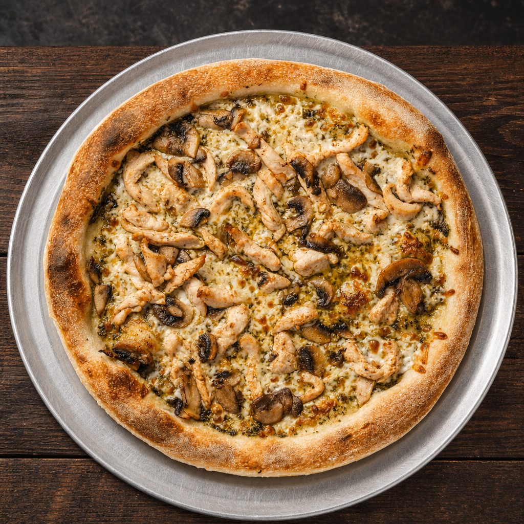 Chicken Pesto Pizza.