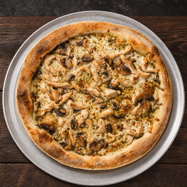 Chicken Pesto Pizza.